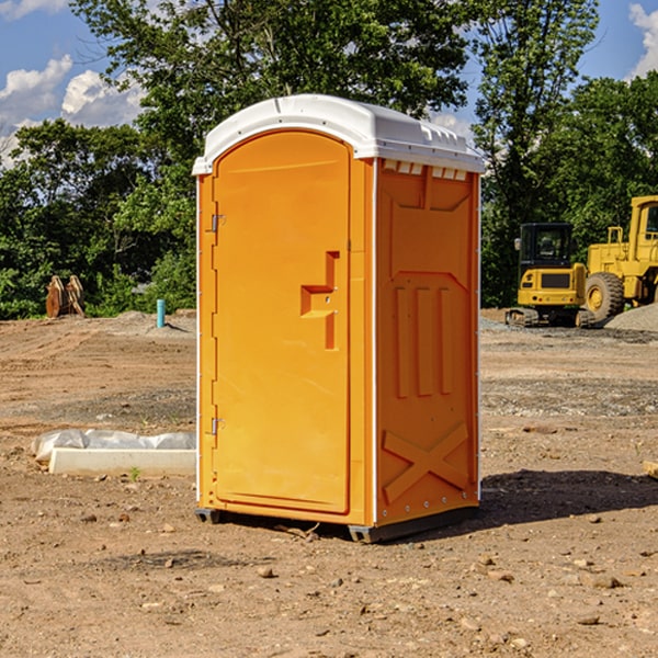 how often are the portable restrooms cleaned and serviced during a rental period in Canton